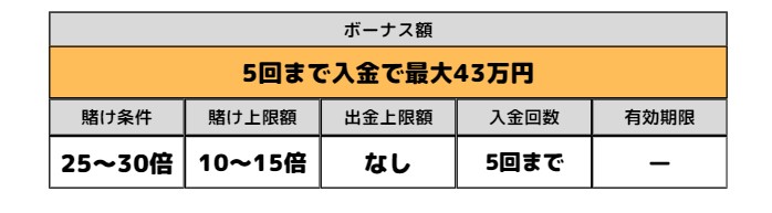カジノ エックスの初回入金最大20万円ボーナス　条件